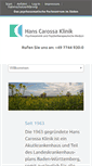 Mobile Screenshot of carossa-klinik.de